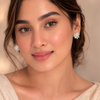 Daisy Baguette Stud Earrings – Anti-Tarnish Silver