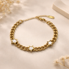Nova Star Curb Chain Bracelet – Anti-Tarnish Gold