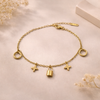 Locket Floral Charm Bracelet – Anti-Tarnish Gold