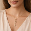 Gourd Crystal Pendant Necklace – Anti-Tarnish Gold