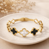 Clover Bangle Bracelet – Anti-Tarnish Gold