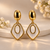Cleo Geo Drop Earrings – Anti-Tarnish Gold