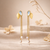 Petal Pearl Chain Drop Earrings for Women – Anti-Tarnish Gold