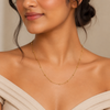 Minimal Beaded Gold Chain – Anti Tarnish Gold Chain
