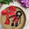 The Belle Set - Pearl Bow Hair Clip & Lace Scrunchie Combo