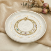 Pastel Stone Layered Bracelet Set – Anti-Tarnish Gold