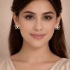 Butterfly Heart Pearl Stud Earrings – Anti-Tarnish Gold