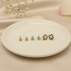 Minimal Gold Stud Earrings Set – Anti Tarnish Gold Combo (Set of 3)