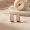 Reign Pave Huggie Hoop Earrings – Anti-Tarnish Gold