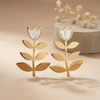 Flora Tulip Stud Earrings for Women – Anti-Tarnish Gold