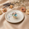 Swirl Pastel Petal Statement Ring – Anti-Tarnish Gold