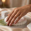 Demi Double Enamel Bypass Ring – Anti-Tarnish Gold