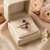 Violet Trio Stone Ring – Anti Tarnish Gold Adjustable