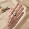 Sky Dual Oval Open Ring – Anti Tarnish Gold Adjustable