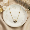 Heart Circle Pendant Necklace – Anti-Tarnish Gold