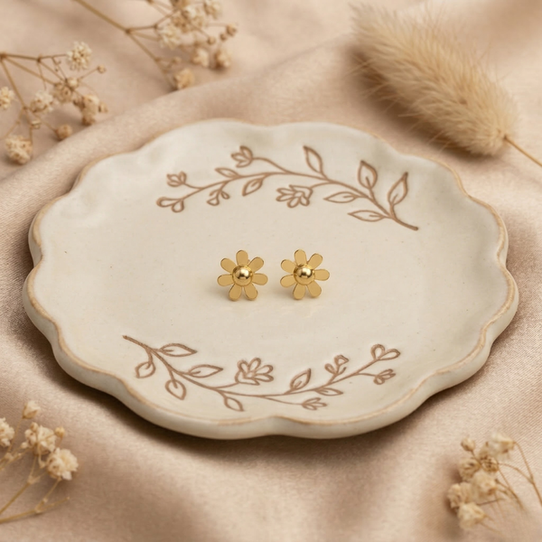 Nature Trio Earring Set – Anti Tarnish Gold