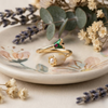 Bloom Pearl Open Ring – Anti Tarnish Gold Adjustable