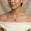 Sol Puffy Heart Necklace – Anti-Tarnish Gold