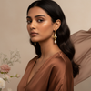 Golden Butterfly Drop Hoop Earrings for Women – Anti-Tarnish Gold