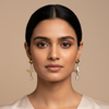 Golden Butterfly Drop Hoop Earrings for Women – Anti-Tarnish Gold