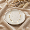 Star and Crystal Station Necklace – Anti-Tarnish Gold