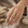 Flora Bloom Ring – Gold Tone Anti Tarnish Adjustable Ring