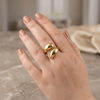 Arc Ring – Gold Tone Anti Tarnish Adjustable Ring