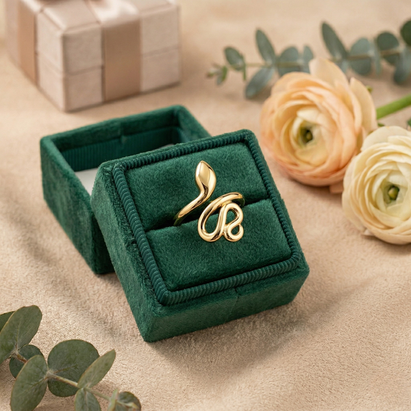 Snake Wrap Ring – Gold Tone Anti Tarnish Adjustable Ring