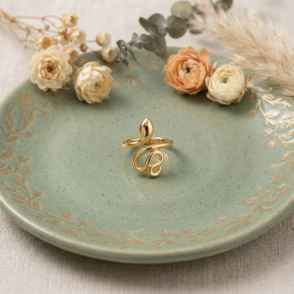 Snake Wrap Ring – Gold Tone Anti Tarnish Adjustable Ring