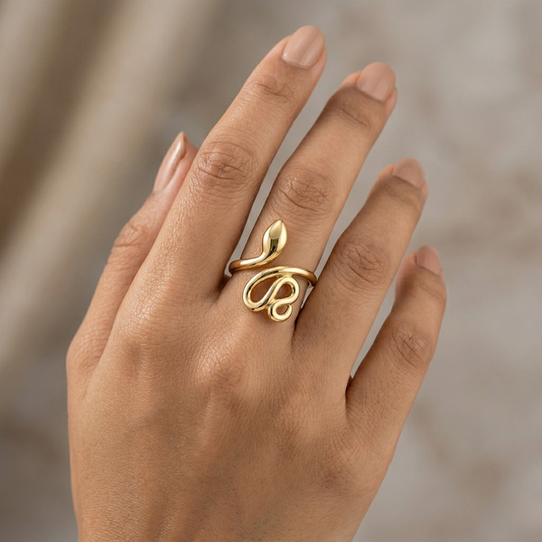Snake Wrap Ring – Gold Tone Anti Tarnish Adjustable Ring