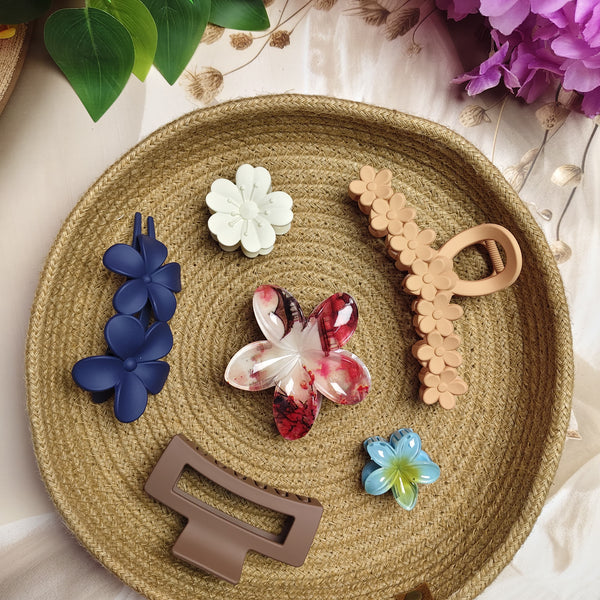 Claw Clip Variety Pack – Set of 6 Different Hair Claws