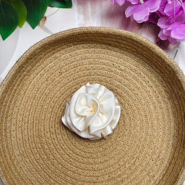 Premium Satin Rose Hair Pin (1 Piece) | Elegant Floral Hair Clip