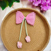 Premium Sheer Bow Hair Pin (1 Piece) | Elegant Soft Bow Clip