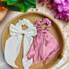 Elegant Bow Scrunchies Combo Set (Pack of 2) – Satin Finish Hair Ties