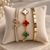Crystal Heart, Clover Charm & Classic Bangle Stack – 3 Piece Anti Tarnish Set