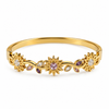 Golden Sunflower Floral Bangle – Anti Tarnish Gold